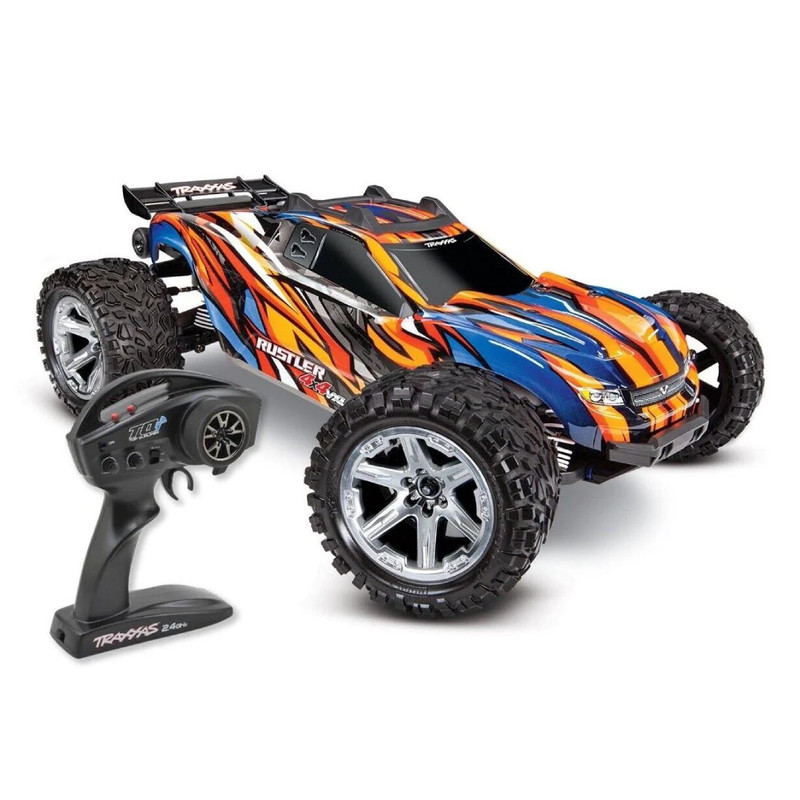 Traxxas Rustler 4x4 VXL Brushless Stadium Truck - Blue & Orange - لعبة